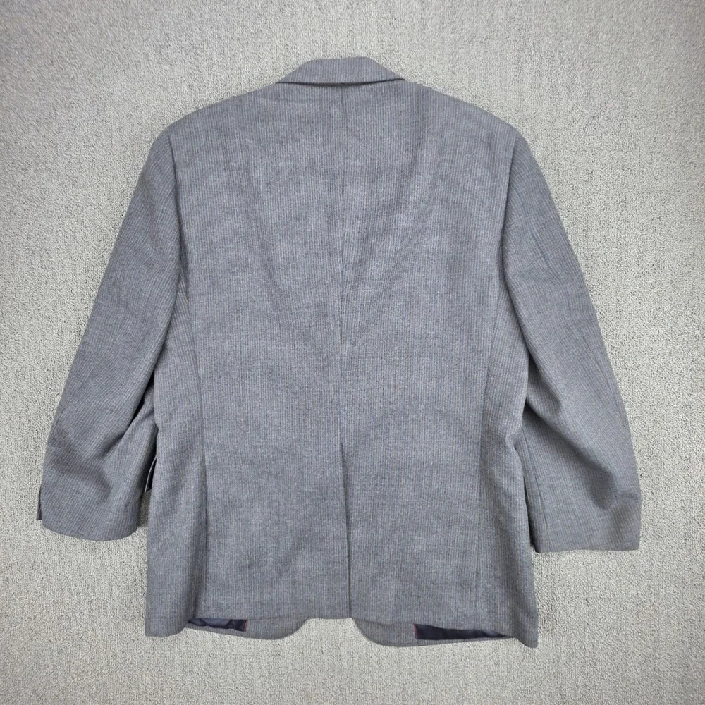 Hart Schaffner & Marx Heritage Blazer Mens Grey Pinstripe Wool Blend 39R